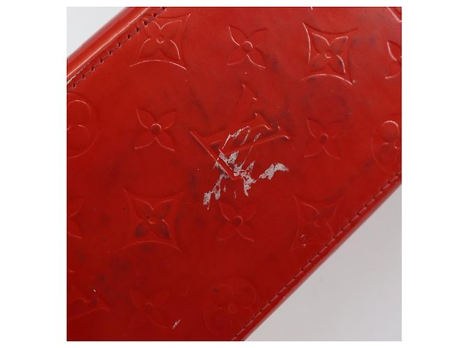 LOUIS VUITTON Monogram Vernis Reade PM Borsa a Mano Rossa M91088 LV Auth 145683 Rosso - vista 6