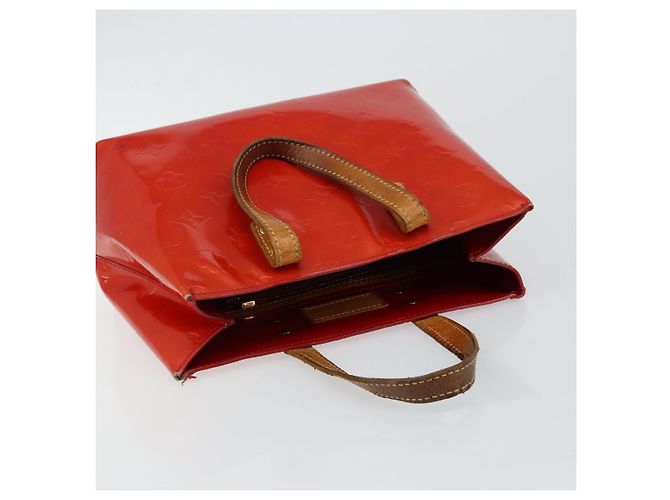 LOUIS VUITTON Monogram Vernis Reade PM Borsa a Mano Rossa M91088 LV Auth 145683 Rosso - vista 7