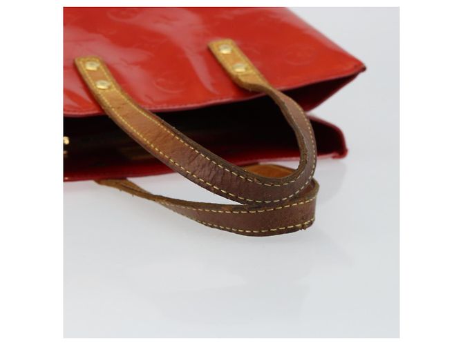 LOUIS VUITTON Monogram Vernis Reade PM Borsa a Mano Rossa M91088 LV Auth 145683 Rosso - vista 8