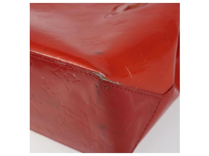 LOUIS VUITTON Monogram Vernis Reade PM Borsa a Mano Rossa M91088 LV Auth 145683 Rosso - vista 9
