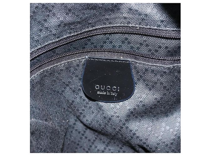 Borsa a mano in nylon Gucci Bamboo 2 in 1 Nero Argento 001 2404 1577 Auth gh771 - vista 16