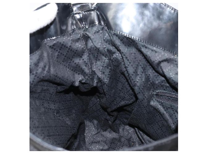 Borsa a mano in nylon Gucci Bamboo 2 in 1 Nero Argento 001 2404 1577 Auth gh771 - vista 18