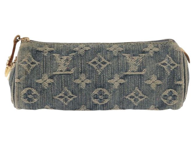LOUIS VUITTON Pochette Speedy GM in Denim Monogram Blu M95081 LV Auth 145538 - vista 13