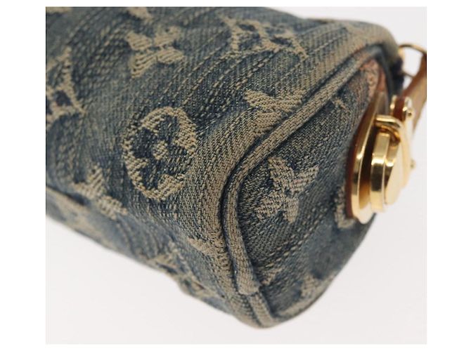 LOUIS VUITTON Pochette Speedy GM in Denim Monogram Blu M95081 LV Auth 145538 - vista 17