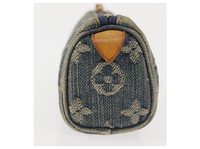 LOUIS VUITTON Pochette Speedy GM in Denim Monogram Blu M95081 LV Auth 145538 - vista 3