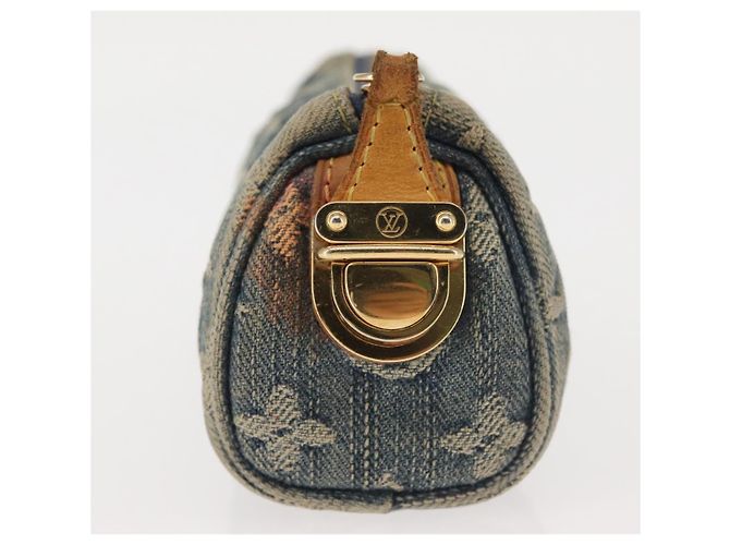 LOUIS VUITTON Pochette Speedy GM in Denim Monogram Blu M95081 LV Auth 145538 - vista 4