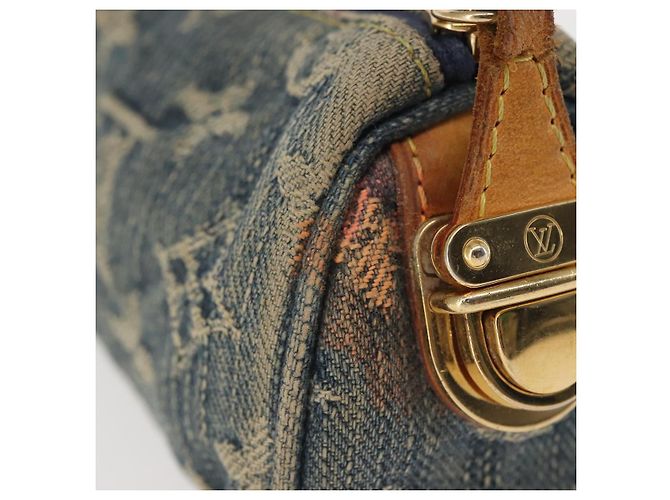 LOUIS VUITTON Pochette Speedy GM in Denim Monogram Blu M95081 LV Auth 145538 - vista 5