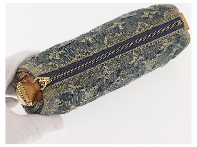 LOUIS VUITTON Pochette Speedy GM in Denim Monogram Blu M95081 LV Auth 145538 - vista 7