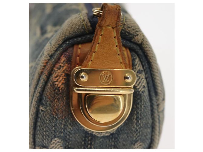 LOUIS VUITTON Pochette Speedy GM in Denim Monogram Blu M95081 LV Auth 145538 - vista 8