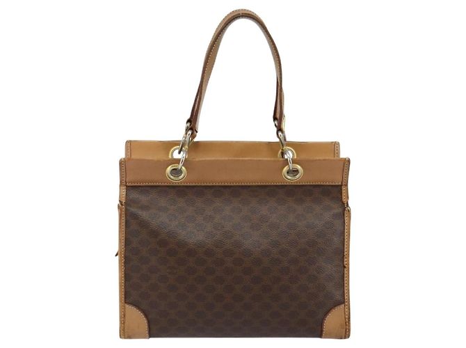 Céline Borsa a mano in tela Macadam CELINE marrone oro Auth ti3457 D'oro - vista 2