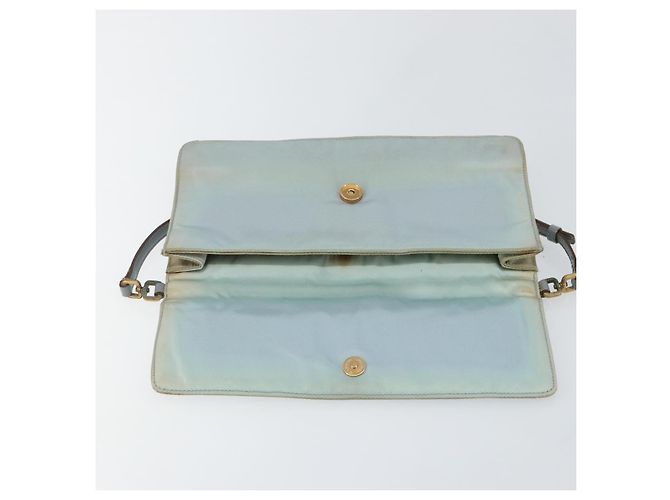 PRADA Sac à bandoulière en nylon bleu clair or Auth 143505 Doré - vue 10