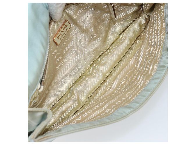 PRADA Sac à bandoulière en nylon bleu clair or Auth 143505 Doré - vue 11