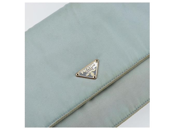 PRADA Sac à bandoulière en nylon bleu clair or Auth 143505 Doré - vue 18