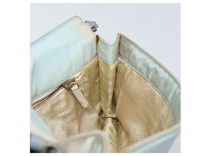 PRADA Sac à bandoulière en nylon bleu clair or Auth 143505 Doré - vue 20