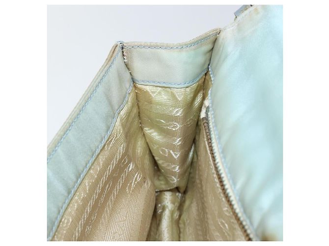 PRADA Sac à bandoulière en nylon bleu clair or Auth 143505 Doré - vue 21