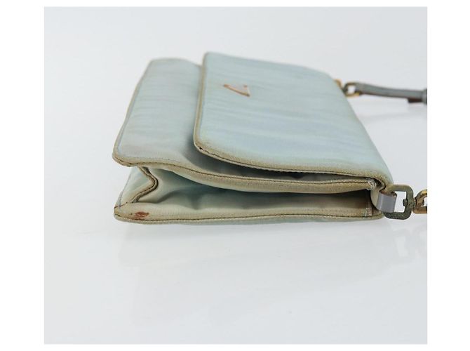 PRADA Sac à bandoulière en nylon bleu clair or Auth 143505 Doré - vue 3