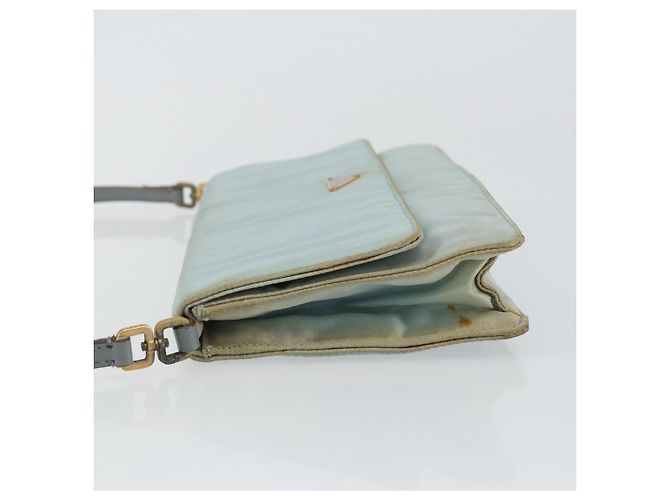 PRADA Sac à bandoulière en nylon bleu clair or Auth 143505 Doré - vue 4