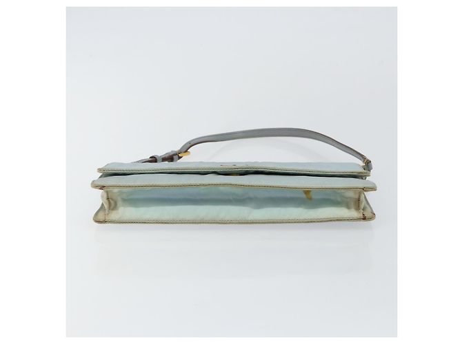 PRADA Sac à bandoulière en nylon bleu clair or Auth 143505 Doré - vue 5