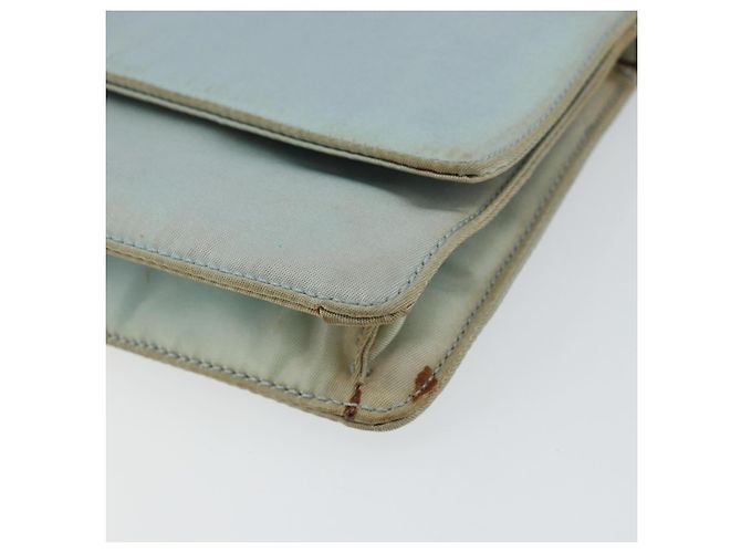 PRADA Sac à bandoulière en nylon bleu clair or Auth 143505 Doré - vue 8