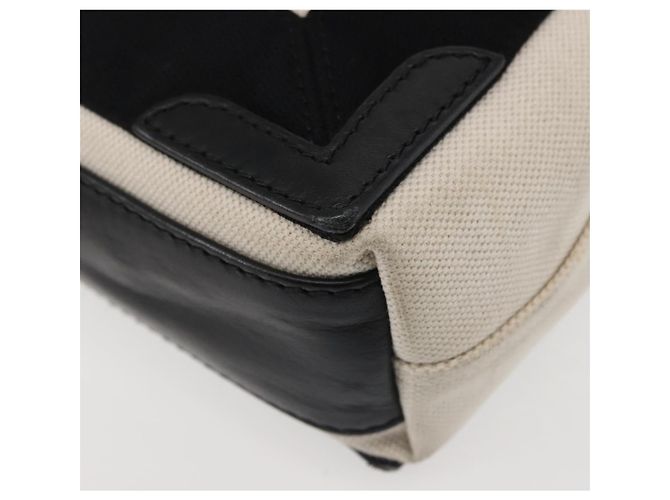 Borsa Cabas XS BALENCIAGA in tela e pelle blu navy, bianco, nero e argento 390346 Auth gh775 - vista 18