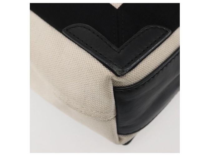 Borsa Cabas XS BALENCIAGA in tela e pelle blu navy, bianco, nero e argento 390346 Auth gh775 - vista 9