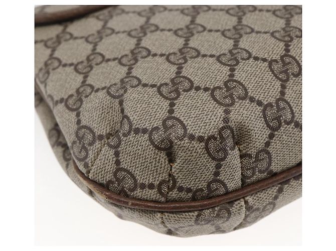 Borsa a spalla Gucci GG Canvas Web Sherry Line in pelle PVC beige e verde Auth BA6766 Rosso - vista 16