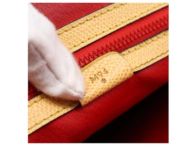 Céline Borsa a Mano CELINE in Pelle 2 in 1 Oro Giallo Auth bs29816 D'oro - vista 12
