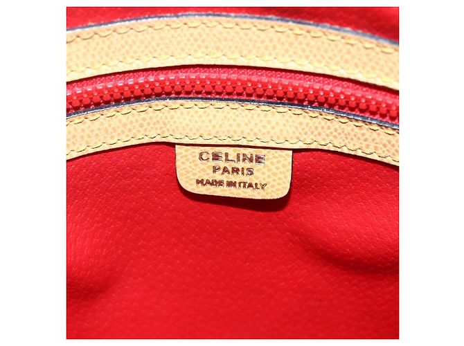 Céline Borsa a Mano CELINE in Pelle 2 in 1 Oro Giallo Auth bs29816 D'oro - vista 17