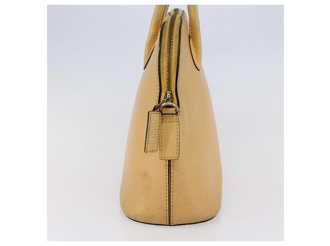 Céline Borsa a Mano CELINE in Pelle 2 in 1 Oro Giallo Auth bs29816 D'oro - vista 3