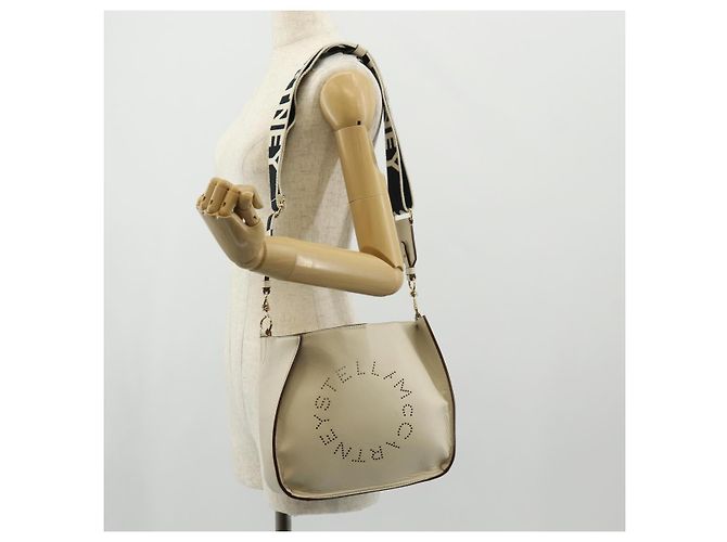 Autre Marque Borsa a Spalla Stella MacCartney in Pelle Beige Oro Auth BA7552 D'oro - vista 20