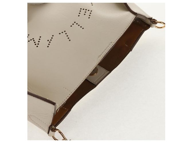 Autre Marque Borsa a Spalla Stella MacCartney in Pelle Beige Oro Auth BA7552 D'oro - vista 5