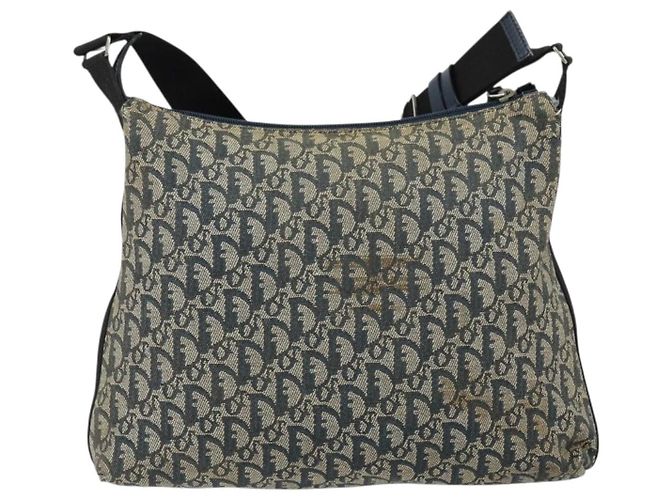 Borsa a Spalla in Tela Trotter Christian Dior Blu Auth 152007 Blu navy - vista 2