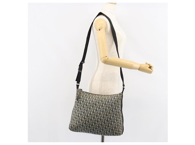Borsa a Spalla in Tela Trotter Christian Dior Blu Auth 152007 Blu navy - vista 23