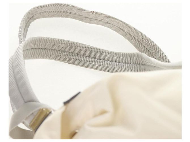 PRADA Rucksack aus Nylon Weiß Silber Authentisch 149274 - Ansicht 19