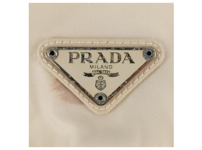 PRADA Rucksack aus Nylon Weiß Silber Authentisch 149274 - Ansicht 27