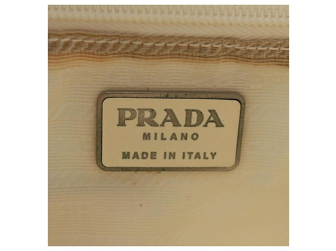 PRADA Rucksack aus Nylon Weiß Silber Authentisch 149274 - Ansicht 29