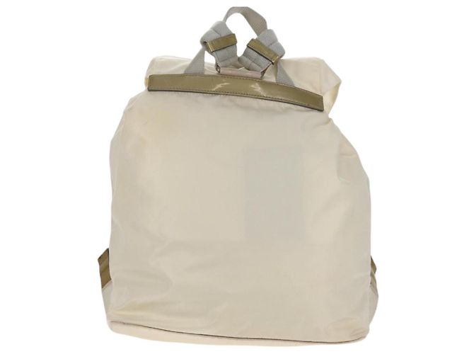 PRADA Rucksack aus Nylon Weiß Silber Authentisch 149274 - Ansicht 3