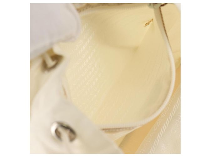 PRADA Rucksack aus Nylon Weiß Silber Authentisch 149274 - Ansicht 36