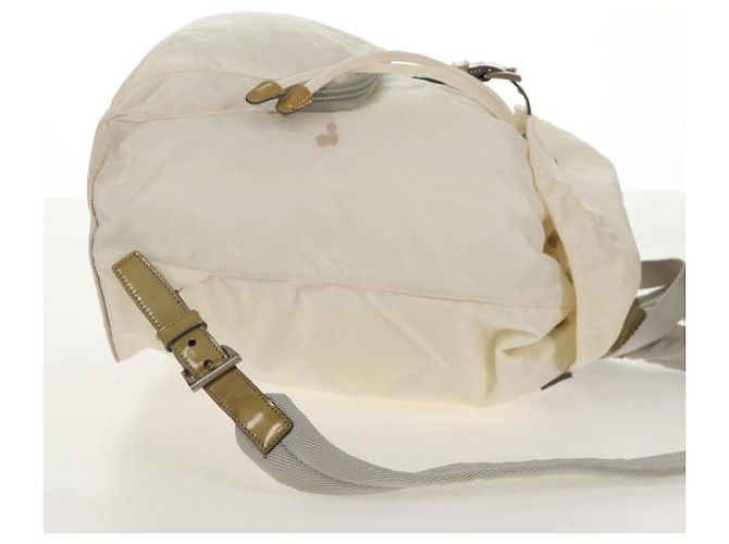PRADA Rucksack aus Nylon Weiß Silber Authentisch 149274 - Ansicht 5
