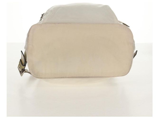 PRADA Rucksack aus Nylon Weiß Silber Authentisch 149274 - Ansicht 6