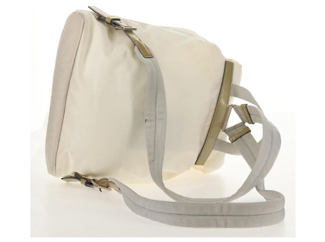 PRADA Rucksack aus Nylon Weiß Silber Authentisch 149274 - Ansicht 7
