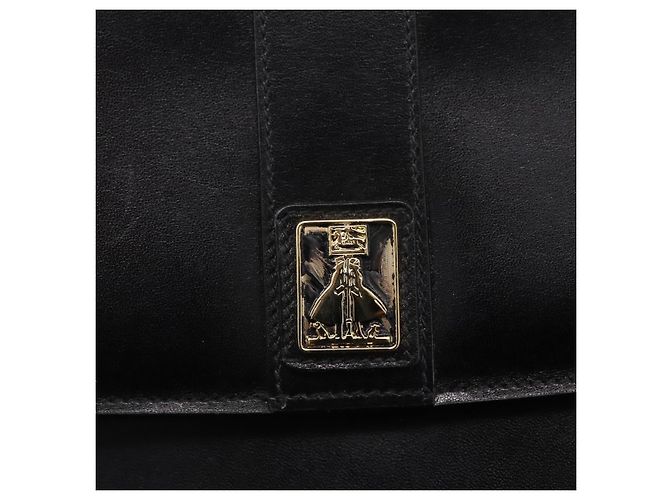 Autre Marque Borsa a spalla in pelle nera e oro Nova Check di Burberrys Auth bs30769 Nero D'oro - vista 17