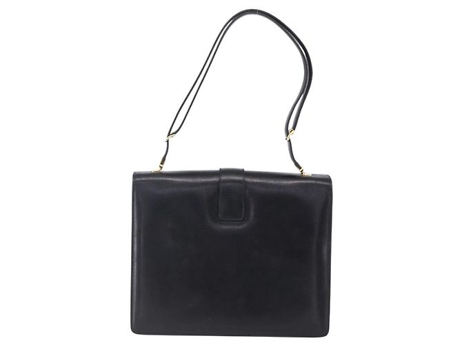 Autre Marque Borsa a spalla in pelle nera e oro Nova Check di Burberrys Auth bs30769 Nero D'oro - vista 2