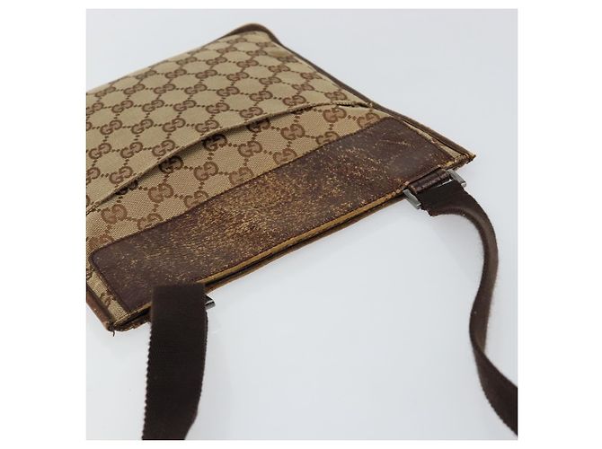 Borsa a Spalla GG Canvas Gucci Beige 27639 Auth 151876 - vista 6