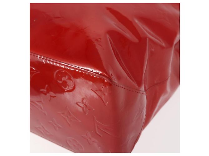 LOUIS VUITTON Monogram Vernis Reade MM Hand Bag Red Rouge M91086 LV Auth 152096 - view 14