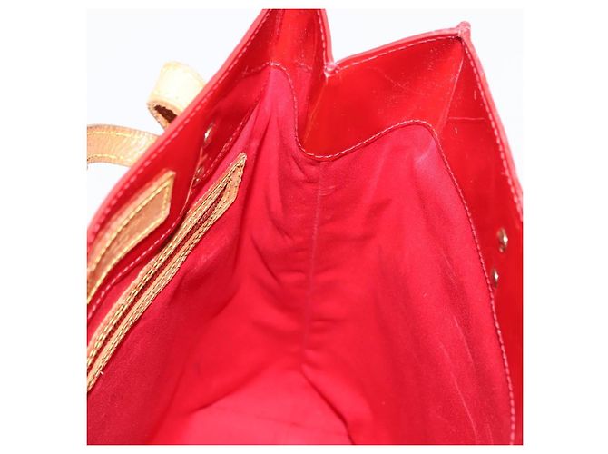 LOUIS VUITTON Monogram Vernis Reade MM Hand Bag Red Rouge M91086 LV Auth 152096 - view 18