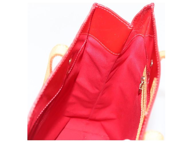 LOUIS VUITTON Monogram Vernis Reade MM Hand Bag Red Rouge M91086 LV Auth 152096 - view 19