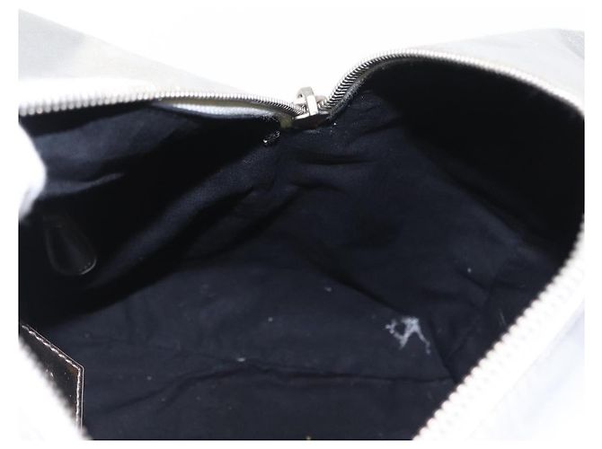 BALENCIAGA Borsa a Mano Grease in Pelle Argento 203249 Auth bs30812 - vista 20