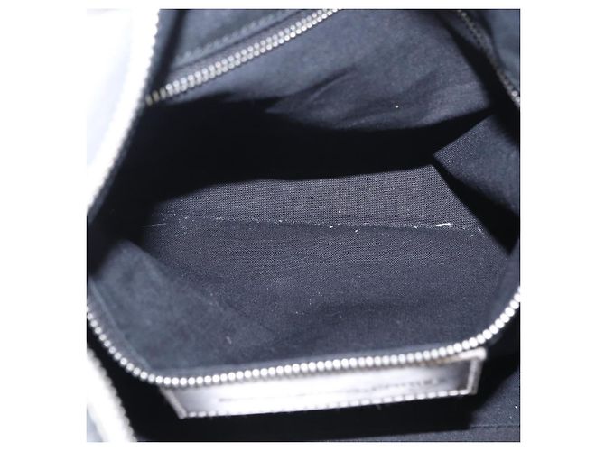 BALENCIAGA Borsa a Mano Grease in Pelle Argento 203249 Auth bs30812 - vista 23