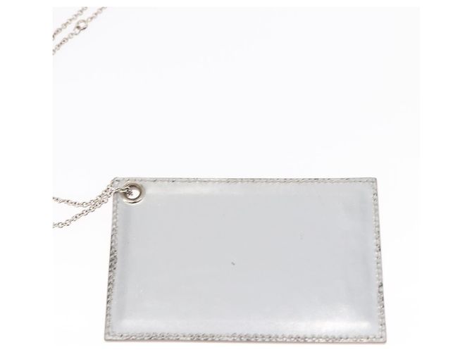 BALENCIAGA Borsa a Mano Grease in Pelle Argento 203249 Auth bs30812 - vista 25